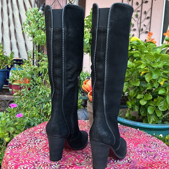 New Vince Camuto Mono Black Tall Suede Leather Boots Made in Brazil - Picture 11 of 17